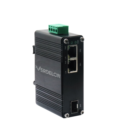 Industrial 2 Port High Power PoE++ Media Converter