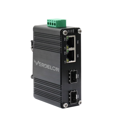 Industrial 2 Port PoE+ Media Converter