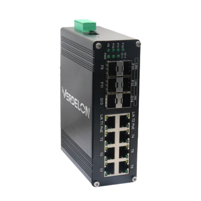 Industrial Unmanaged 8 Port PoE+ Switch with 6 SFP Ports