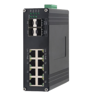 Industrial Unmanaged 8 Port PoE+ Switch (4 SFP)